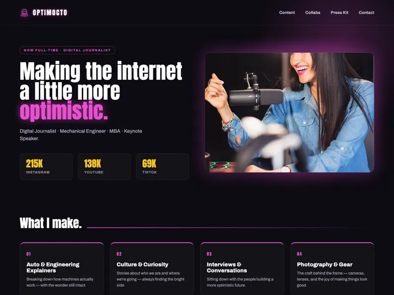 Optimocto: media kit dla twórcy